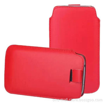 Premium Protective PU Leather Pouch for Samsung GALAXY S6 Case with Pull Cord